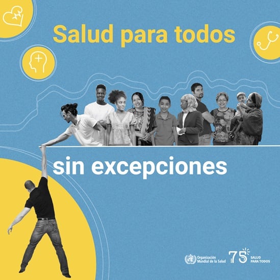 2023 Human Rights Day infographic "Health for All" in Spanish