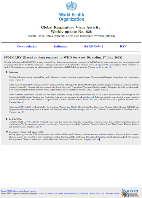 Influenza Update N° 538