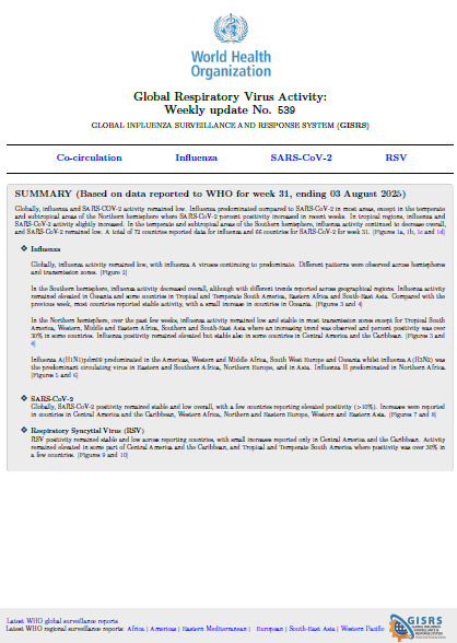 Influenza Update N° 539